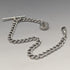 Circa 1890 British Antique Sterling Silver Albert Chain 25g Sterling Silver Compass Fob